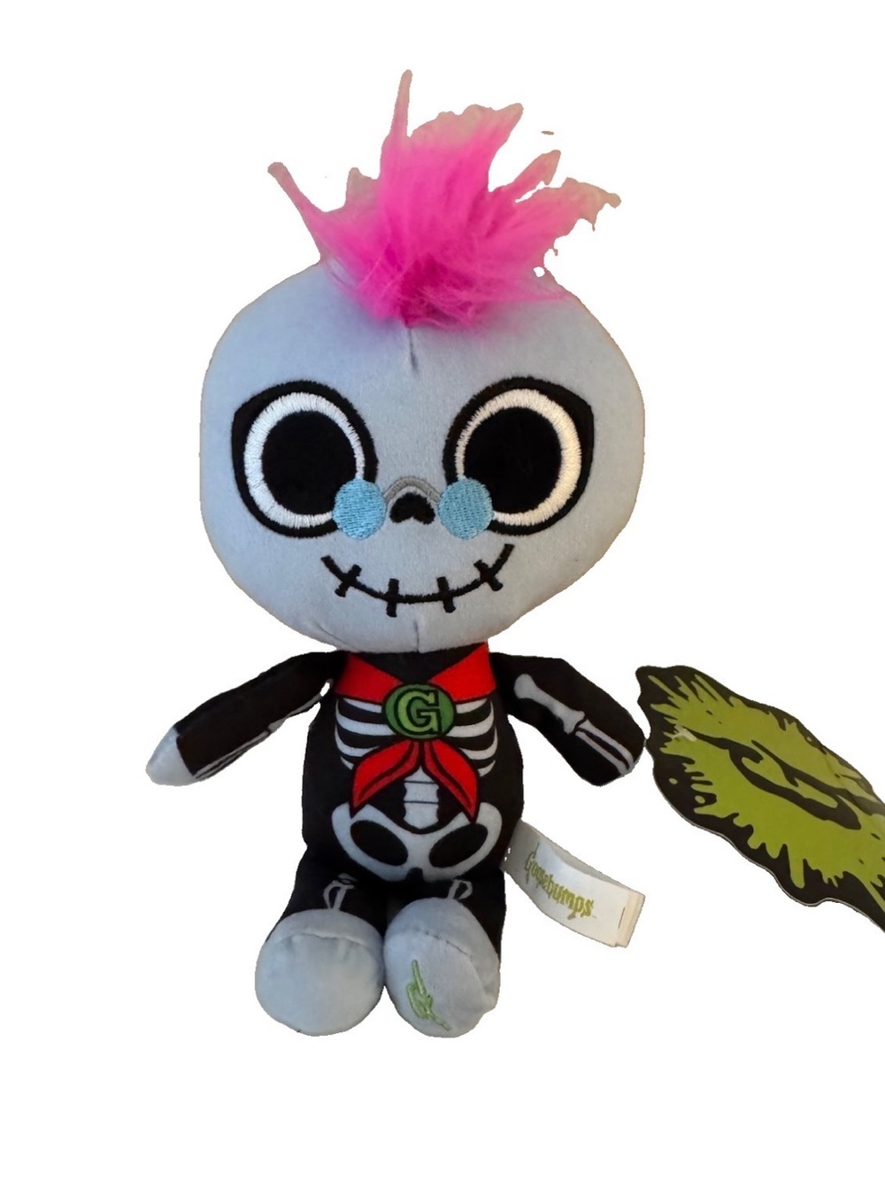 Goosebumps Skeleton Mohawk Plush Doll 8” New